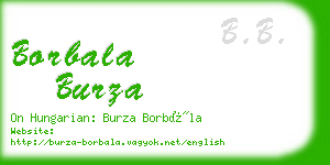 borbala burza business card